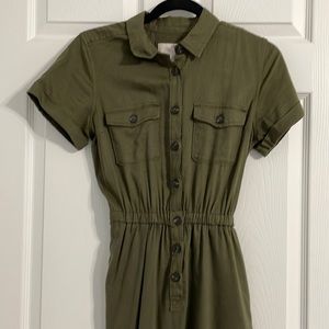SO Army Green Jumpsuit with pockets